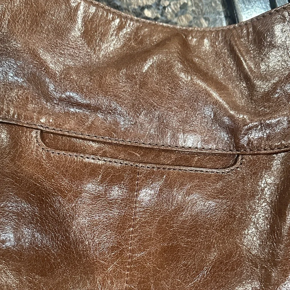 Elegant hobo international Brown Leather Shoulder Bag large - Picture 3 of 10
